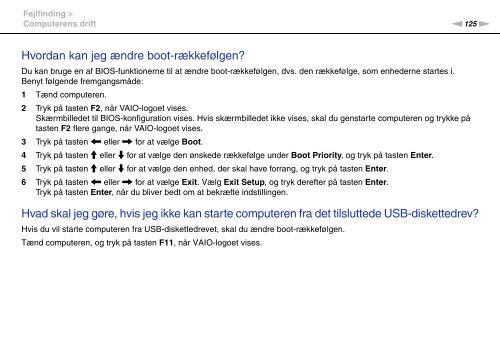 Sony VPCEB3G4E - VPCEB3G4E Istruzioni per l'uso Danese