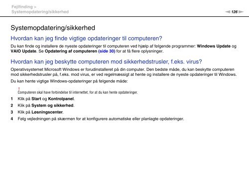 Sony VPCEB3G4E - VPCEB3G4E Istruzioni per l'uso Danese