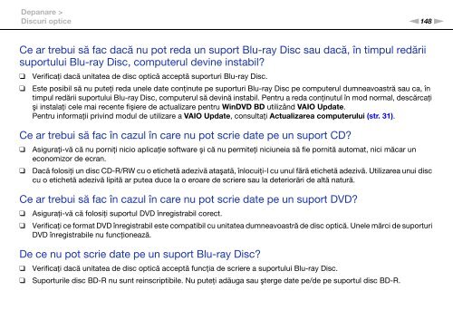 Sony VPCEB3G4E - VPCEB3G4E Istruzioni per l'uso Rumeno