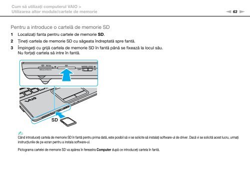 Sony VPCEB3G4E - VPCEB3G4E Istruzioni per l'uso Rumeno