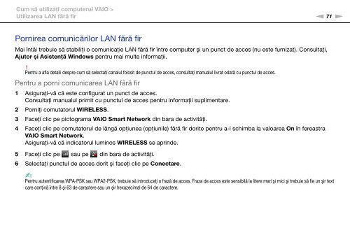 Sony VPCEB3G4E - VPCEB3G4E Istruzioni per l'uso Rumeno