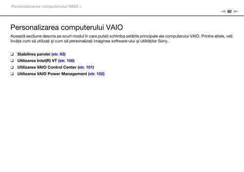 Sony VPCEB3G4E - VPCEB3G4E Istruzioni per l'uso Rumeno