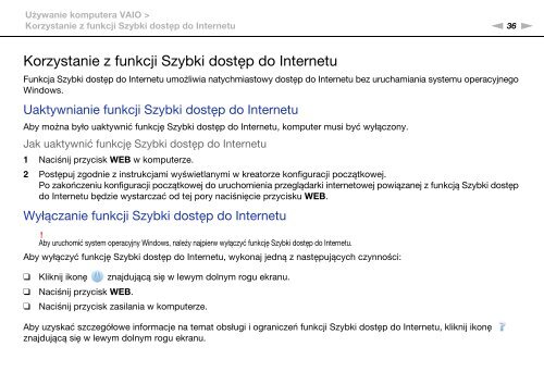 Sony VPCEB3G4E - VPCEB3G4E Istruzioni per l'uso Polacco