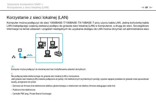 Sony VPCEB3G4E - VPCEB3G4E Istruzioni per l'uso Polacco