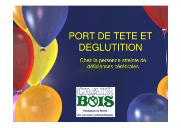 PORT DE TETE ET DEGLUTITION