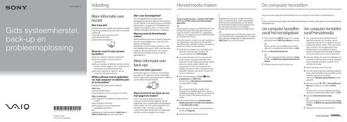 Sony VPCEH3P1R - VPCEH3P1R Guida alla risoluzione dei problemi Olandese