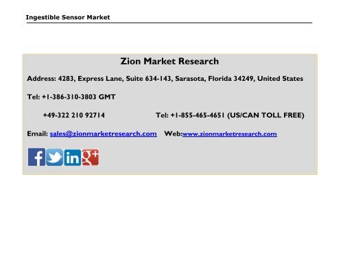 Ingestible Sensor Market, 2016 – 2024