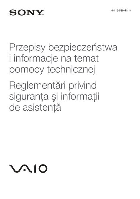 Sony VPCEH3P1R - VPCEH3P1R Documenti garanzia Polacco