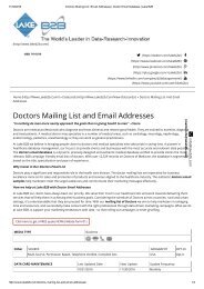 Doctor email addresses