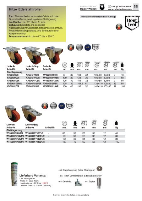 Räder Wendt Rollen Katalog 2017 