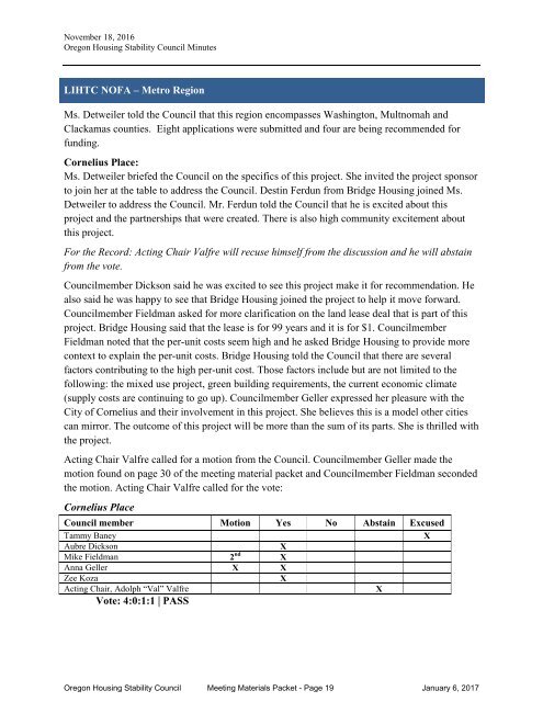 Housing Stability Council