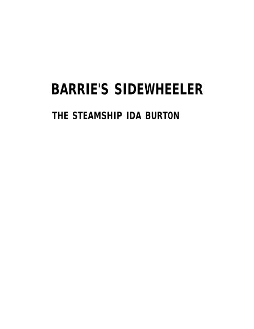 xx Barrie's Sidewheeler