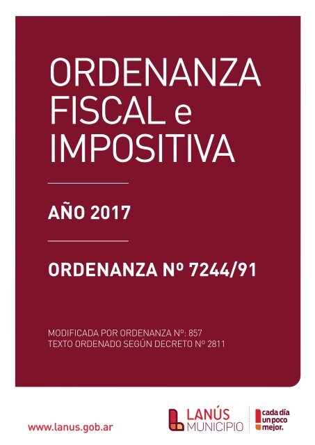 ORDENANZA FISCAL e IMPOSITIVA