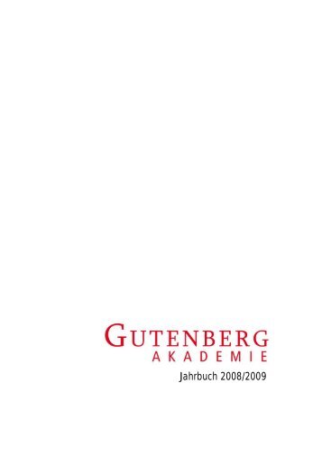 Jahrbuch 2008/2009 - Johannes Gutenberg-Universität Mainz