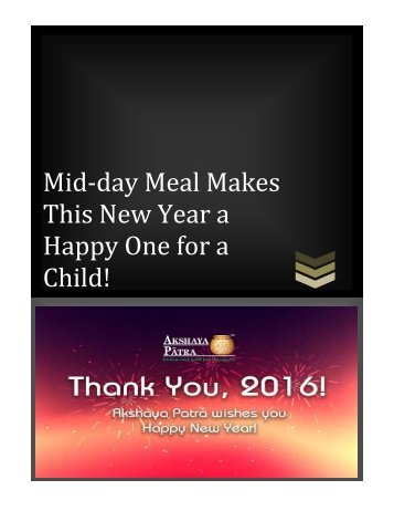 Mid-day Meal Makes This New Year a Happy One for a Child!