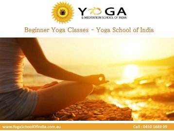 Beginner Yoga Classes – Yoga School of India