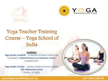 Yoga Teacher Training Course – Yoga School of India