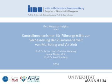 Verbesserung der Zusammenarbeit von Marketing und Vertrieb