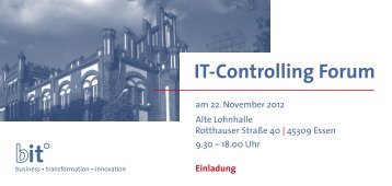 IT-Controlling Forum - bit GmbH
