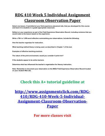 observation essay outline