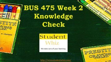 BUS 475 Week 2 Knowledge Check