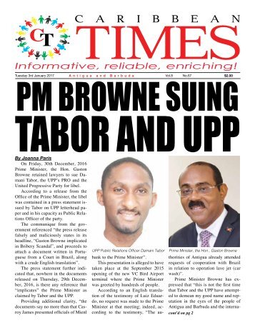 Caribbean Times 67th Issue - Tuesday 3rd December 2016