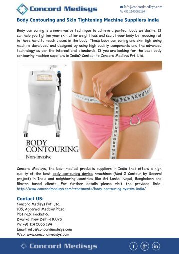 Bodycontouring and Skin Tightening Machine India