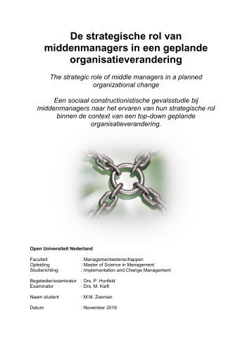 De strategische rol van middenmanagers in een geplande organisatieverandering