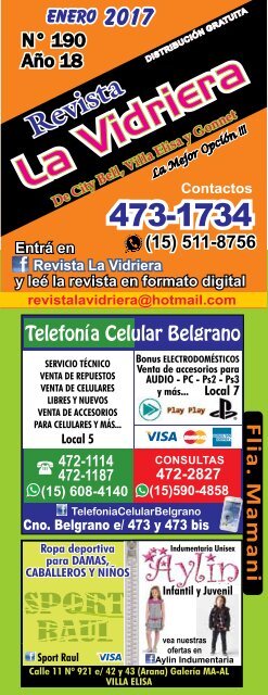 Revista La Vidriera  ENERO 2017