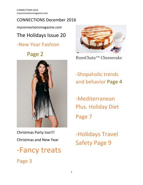 CONNECTIONS December 2016 Holidays Issue 20