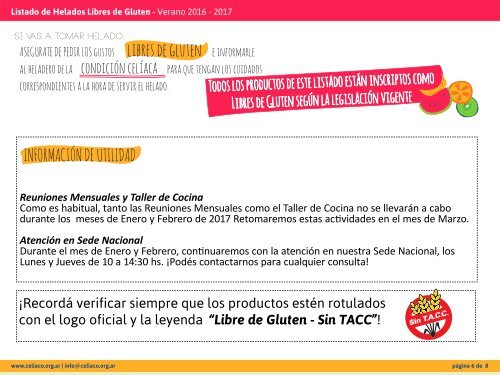 Lista de productos sin gluten vigente Lista de productos sin gluten vigente