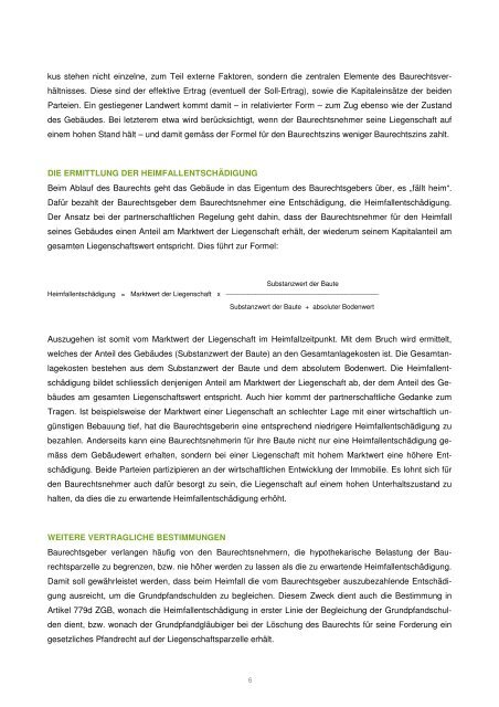 Partnerschaftlicher Baurechtsvertrag - Immobilien Basel-Stadt