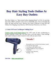  Buy Hair Styling Tools Online At  Easy Buy Outlets