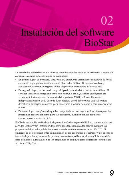 BioStar 1.3 Guía del administrador