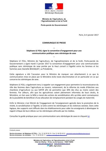 170104 CP Signature convention d'engagement pour une communication publique sans stéréotypes