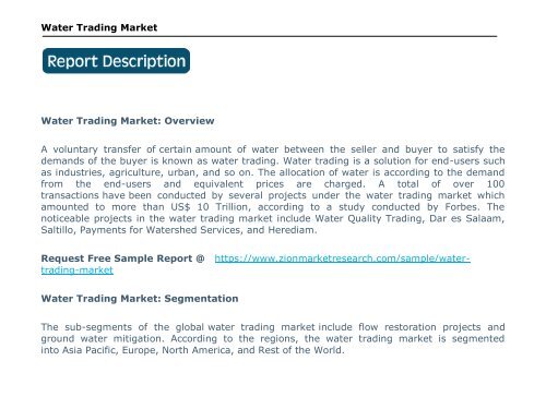 Water Trading Market, 2016 – 2024