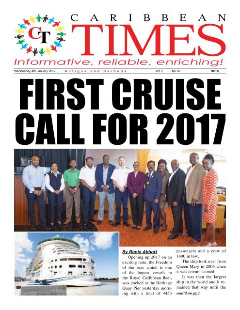 Caribbean Times 68th Issue - Wednesday 4th January 2016