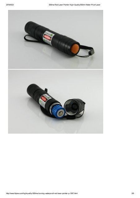 500mw Red Laser Pointer High-Quality 650nm Water-Proof Laser