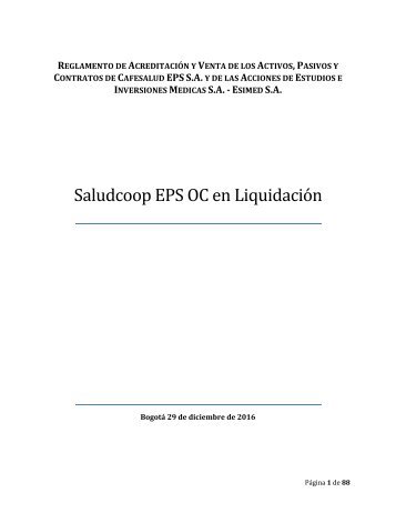 Saludcoop EPS OC en Liquidacio n