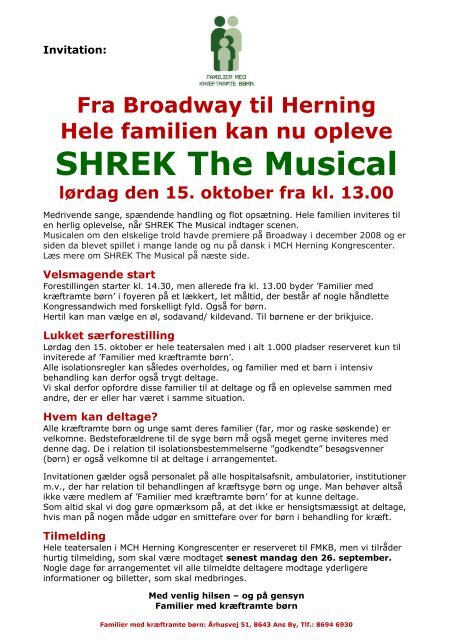 SHREK, invitation 2016