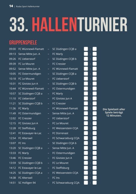 Hallenturniere 2017