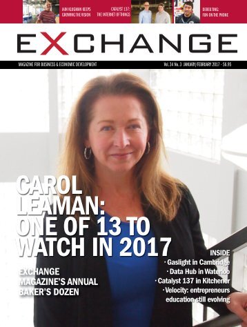 CAROL LEAMAN ONE OF 13 TO WATCH IN 2017