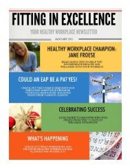 Fitting In Excellence Jan 2017