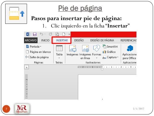 Encabezado y Pie de Página