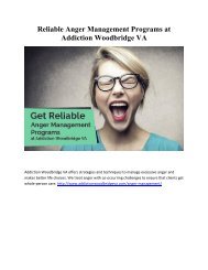 Reliable Anger Management Programs at Addiction Woodbridge VA