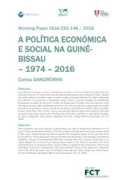 A POLÍTICA ECONÓMICA E SOCIAL NA GUINÉ- BISSAU – 1974 – 2016