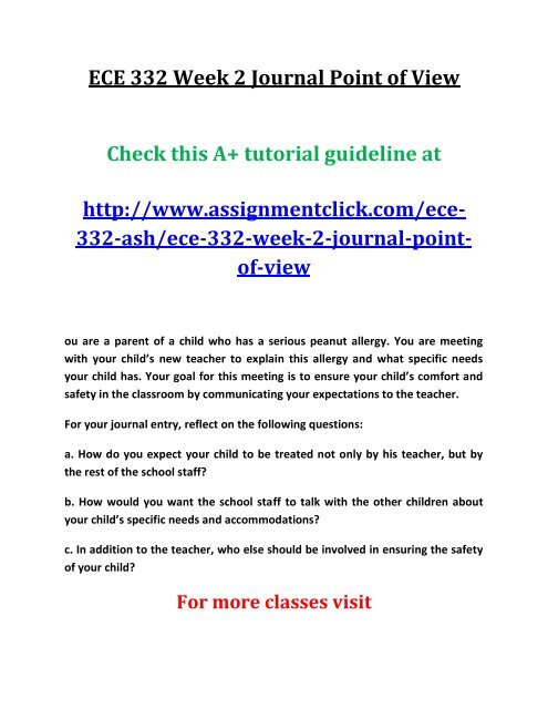 ECE 332 Week 2 Journal Point of View