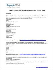 2021 Forecast: Global Ductile Iron Pipe Industry Study