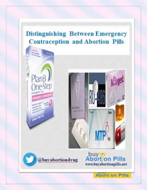 Distinguishing Between Emergency Contraception and Abortion Pills