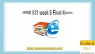 HRM 531 week 6 Final Exam